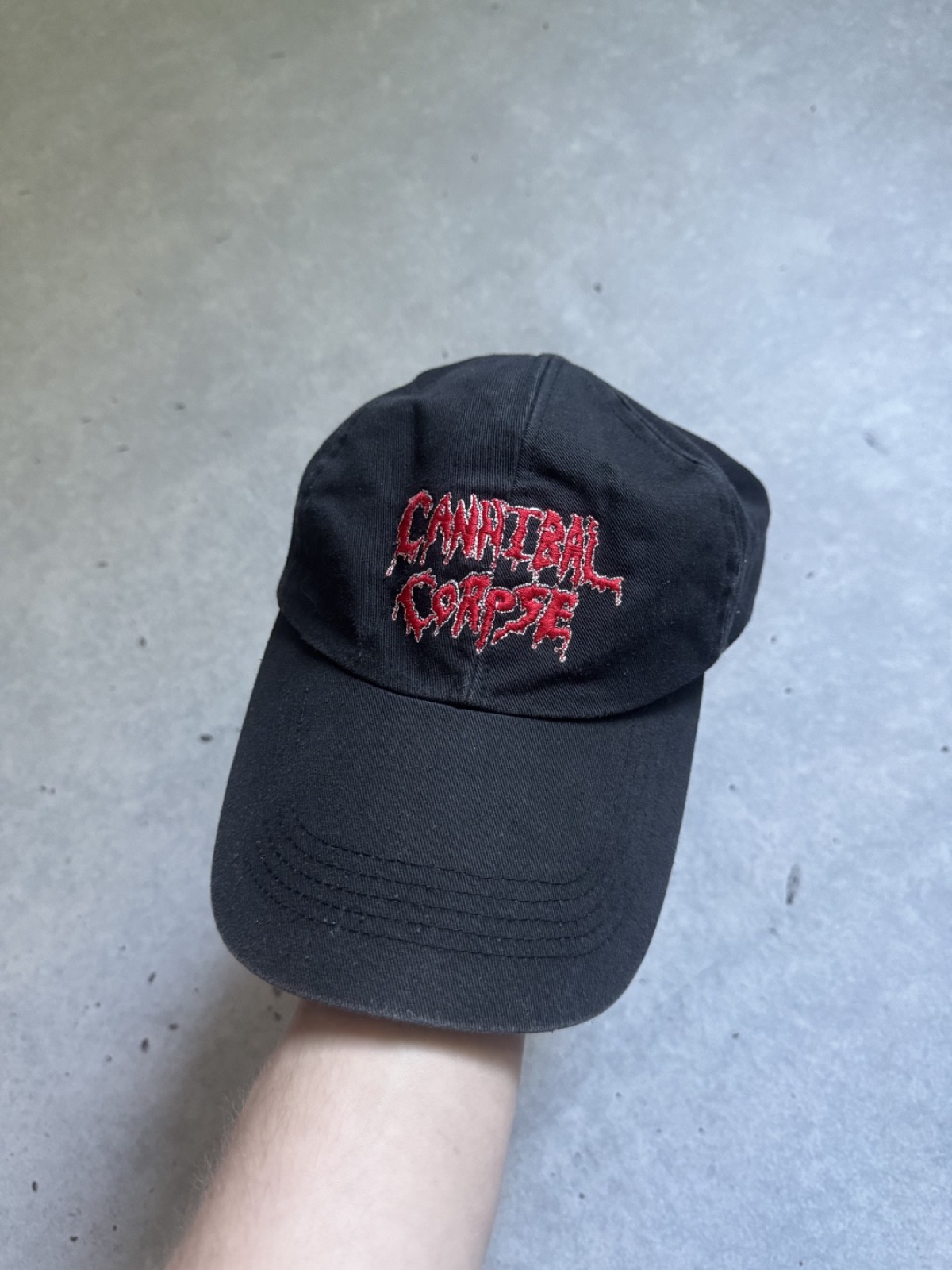 Vintage Cannibal Corpse Embroidered Logo Cap Metal Band