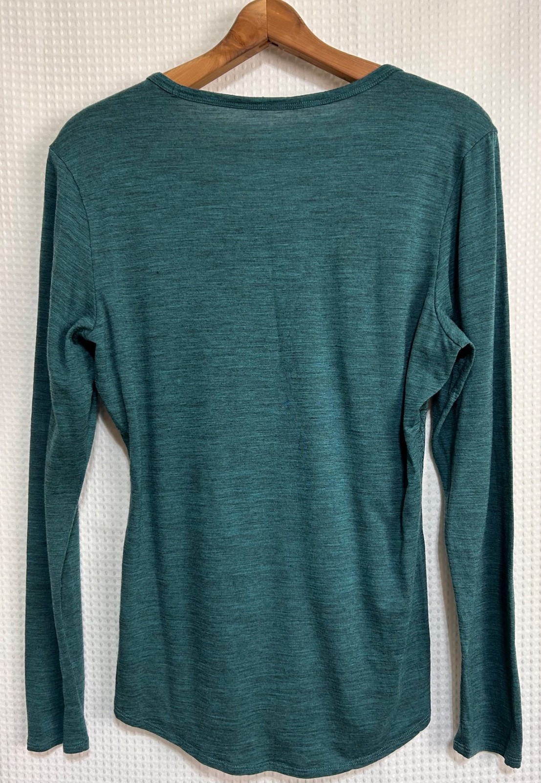 Seg’ments Green Merino Wool Long Sleeve Women’s T-Shirt Size M Top Base Layer a3