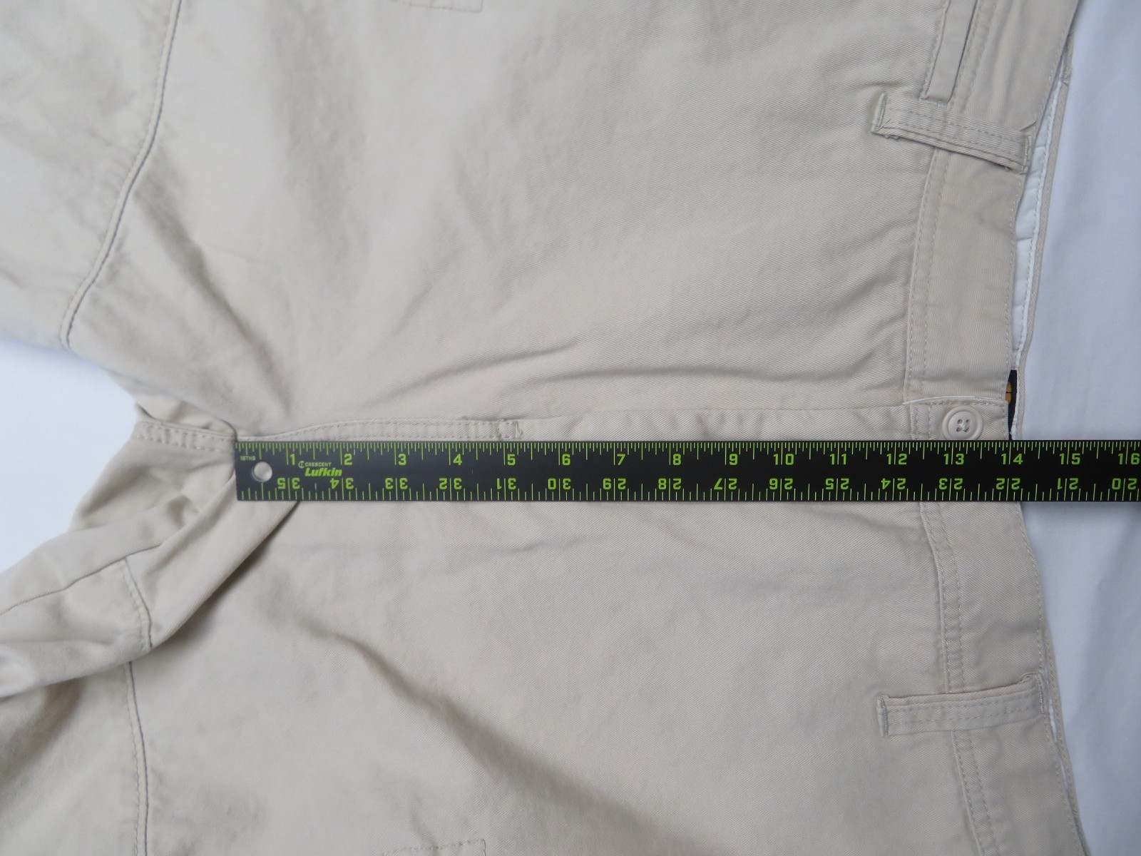 Nautica Jean Co Mens 40 Cargo Shorts Khaki (W 41 I 10.25) Button Pockets Cotton