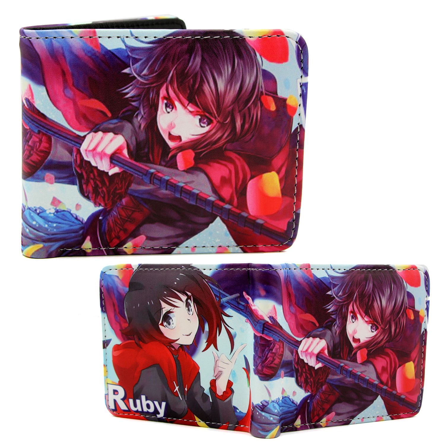 RWBY – Ruby Rose 4.5″ Bi-Fold Wallet NEW Ruby Credit Card Billfold