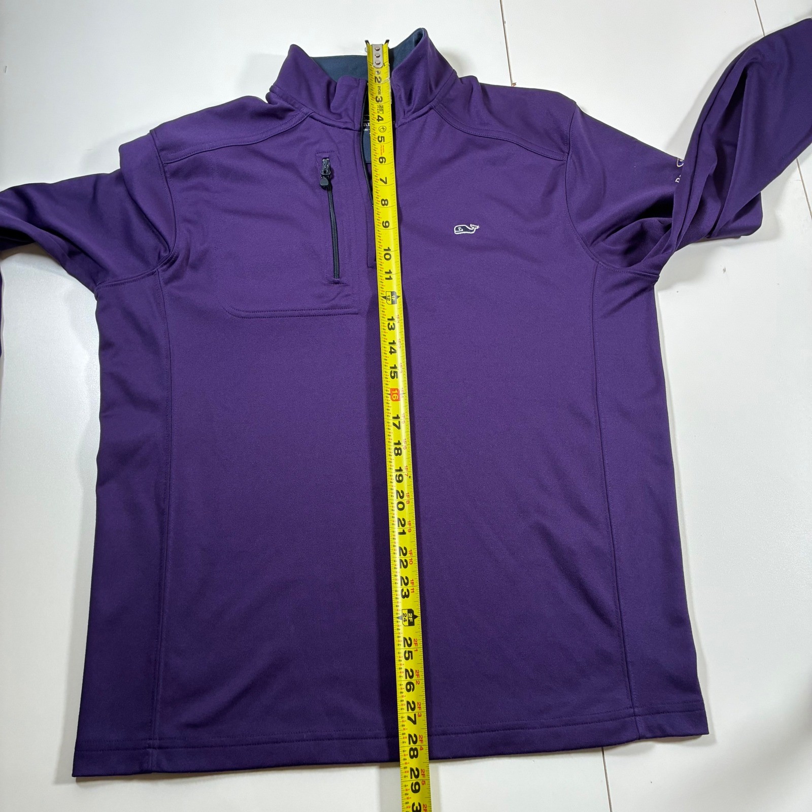 Vineyard Vines Quarter Zip Pullover Small Purple River Crest Golf Performance