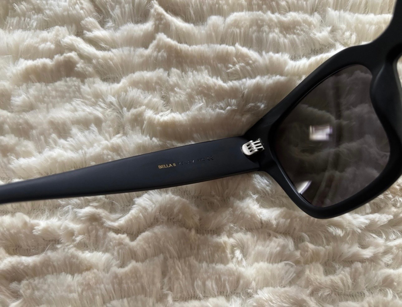 Diff Eyewear Sunglasses Bella II Matte Black Lavender Lens New