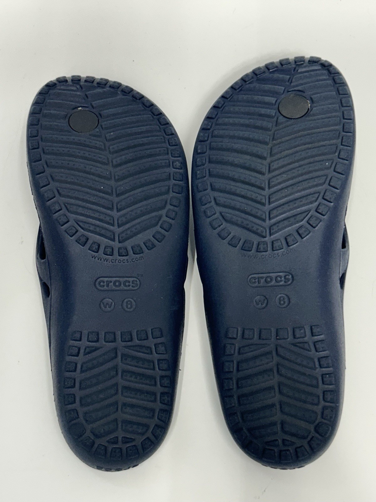 Crocs Kadee II Flip Flops Thong Sandals Womens 8 Blue Tie Dye Iconic Comfort