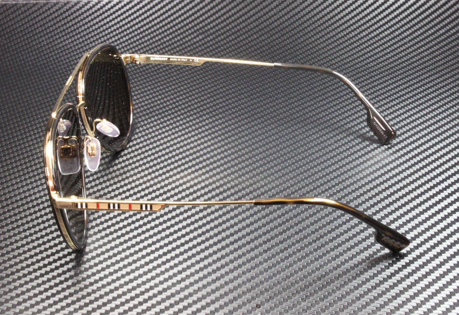 BURBERRY Oliver BE3125 101773 Gold Dark Brown 59 mm Men’s Sunglasses