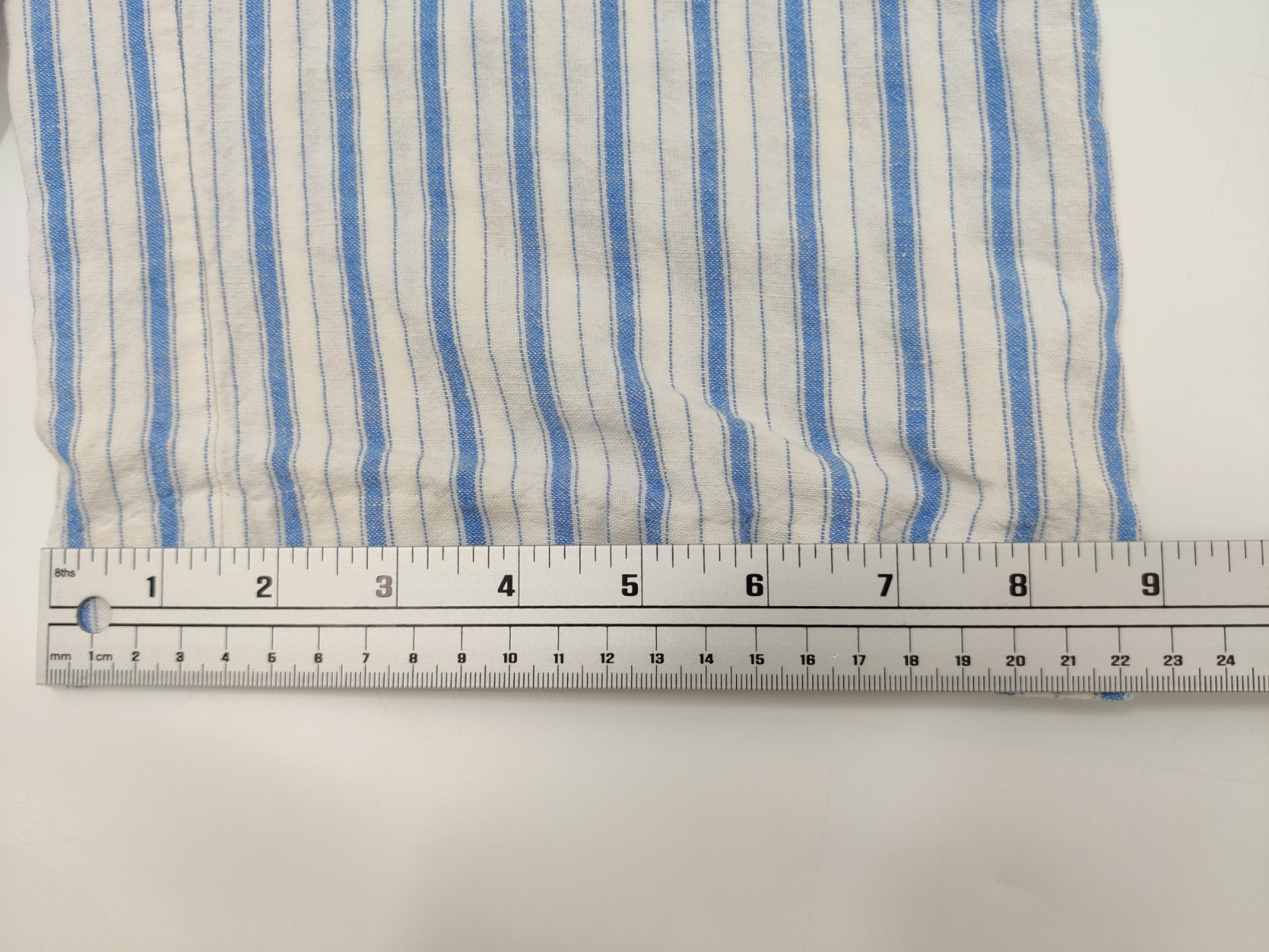 Ann Taylor LOFT Womens Petite 00 Pants Crop Capri Linen Blend Blue Stripe