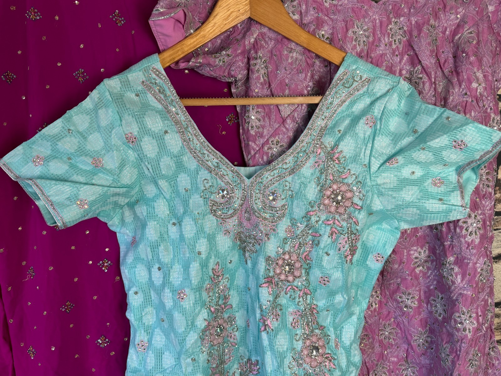 3x Asian Indian tunic kurti kurta style tops Large / 40 inch chest kameez dress
