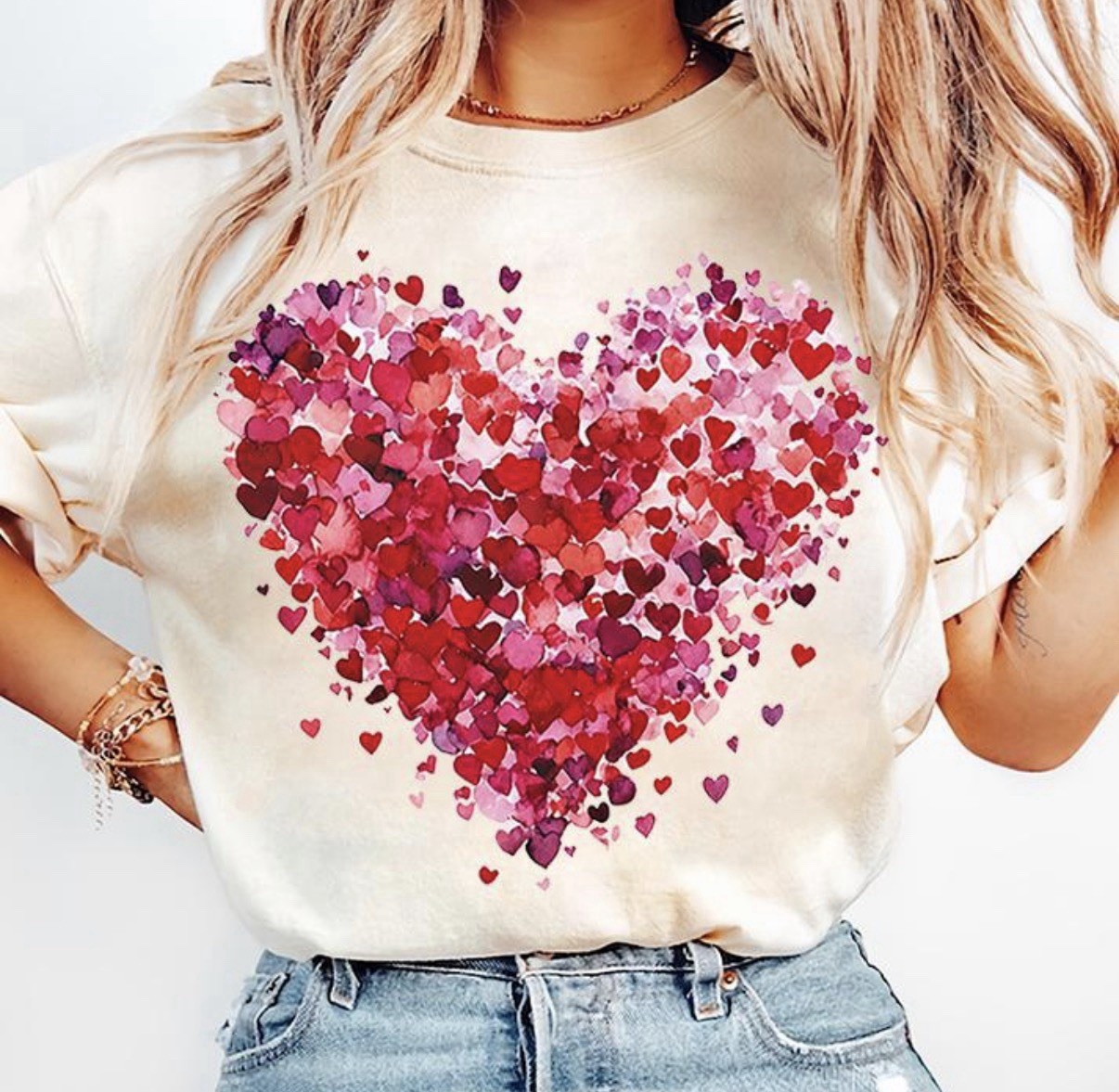 🩷Hearts Love Cupid Hearts Custom Unisex T-Shirt Top Tee Size S-3XL
