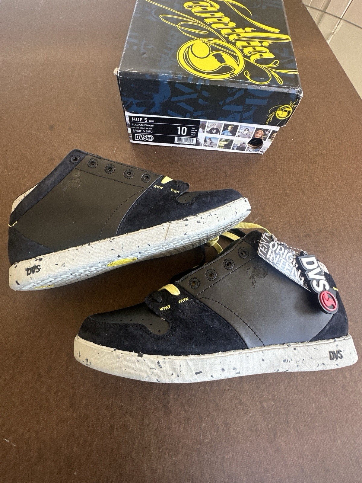 New DVS HUF 5 ORIGINAL INTENT FAMILIA BLACK Size 10 Keith Hufnagel