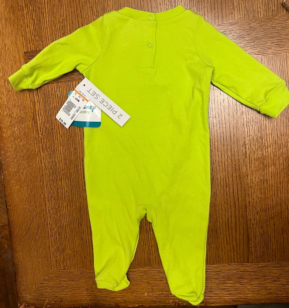 Disney Baby Monsters Inc Mike Wazowski Footed Sleeper 0-3M NWT Babies R Us