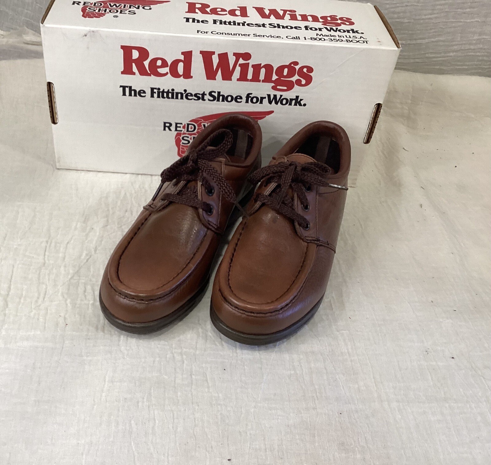 RED WING Made in USA 8601 BROWN DUNOON MOC TOE LACE UP OXFORD NEW in Box NIB