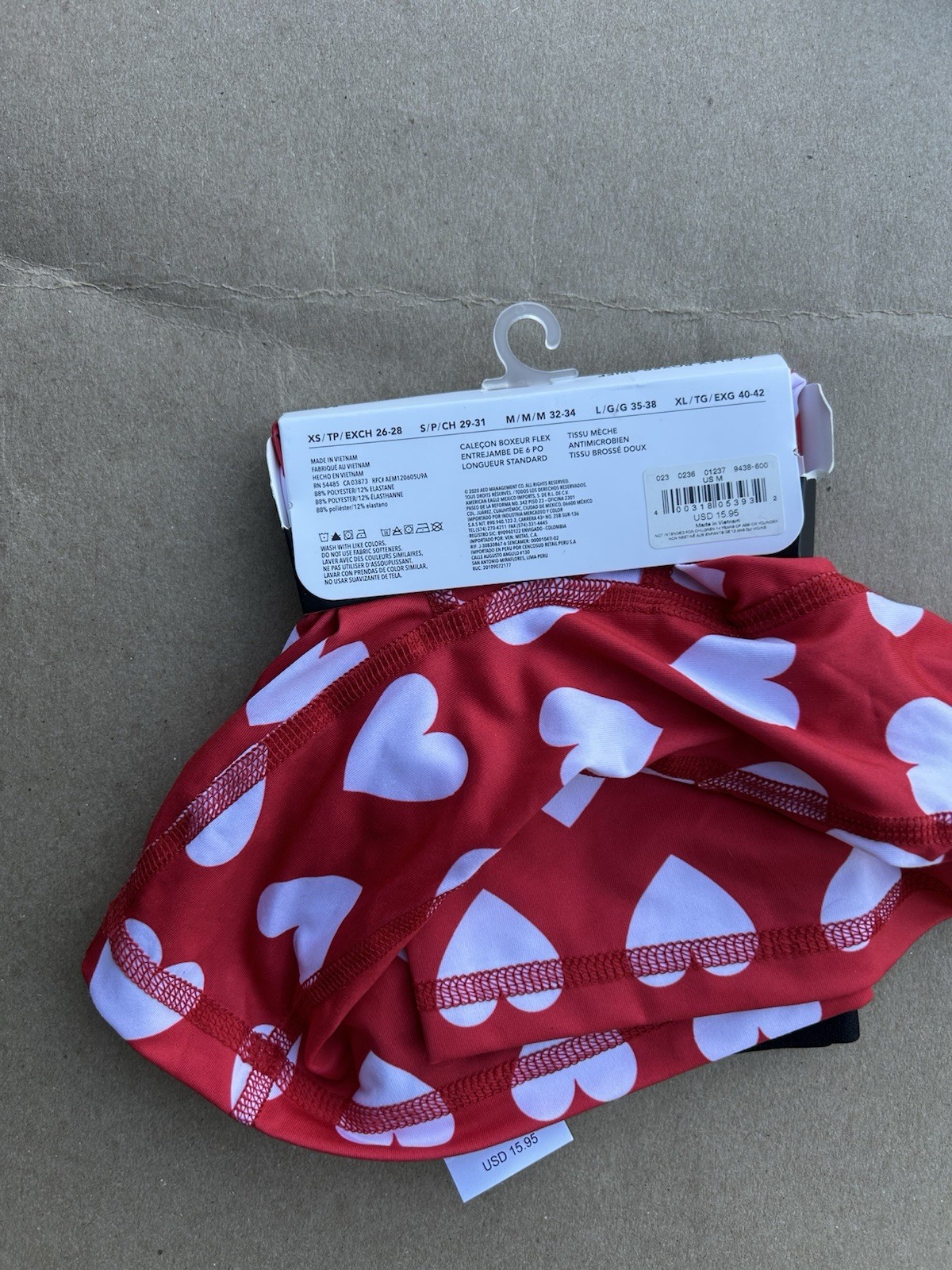 American Eagle Mens Flex BOXER BRIEF 6” Inseam REGULAR length Size M