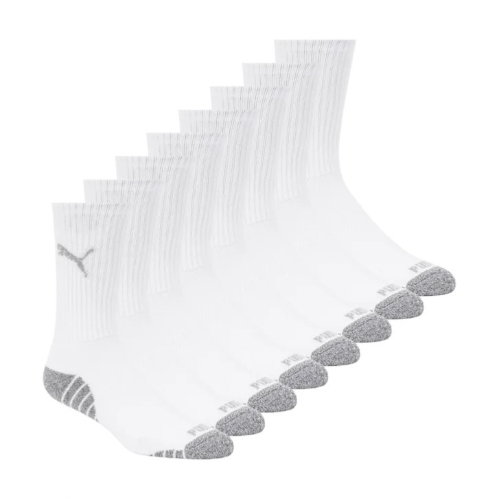 BRAND NEW PUMA Men’s Crew Socks, Moisture Wicking, Cushioned,Select from Options