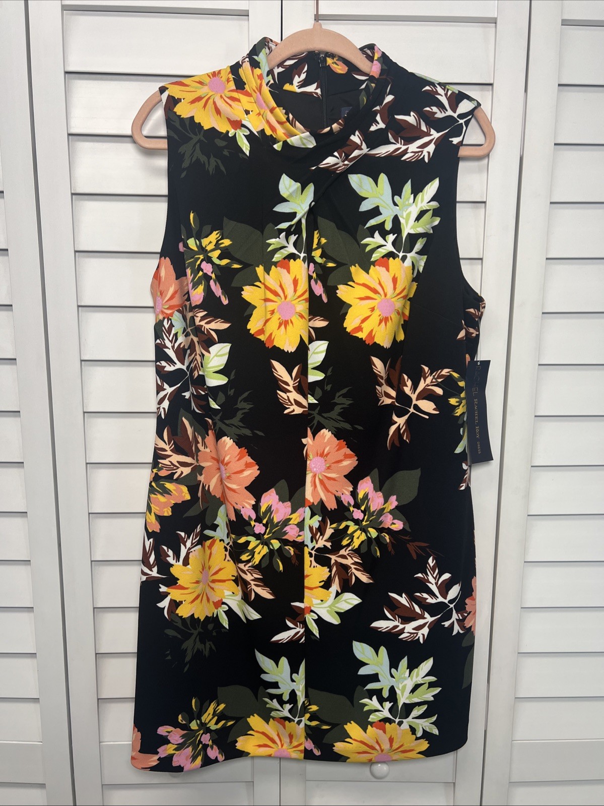 Rachel Roy Floral Sleeveless Stretch Dress Career Office Women’s Size 14W NWT