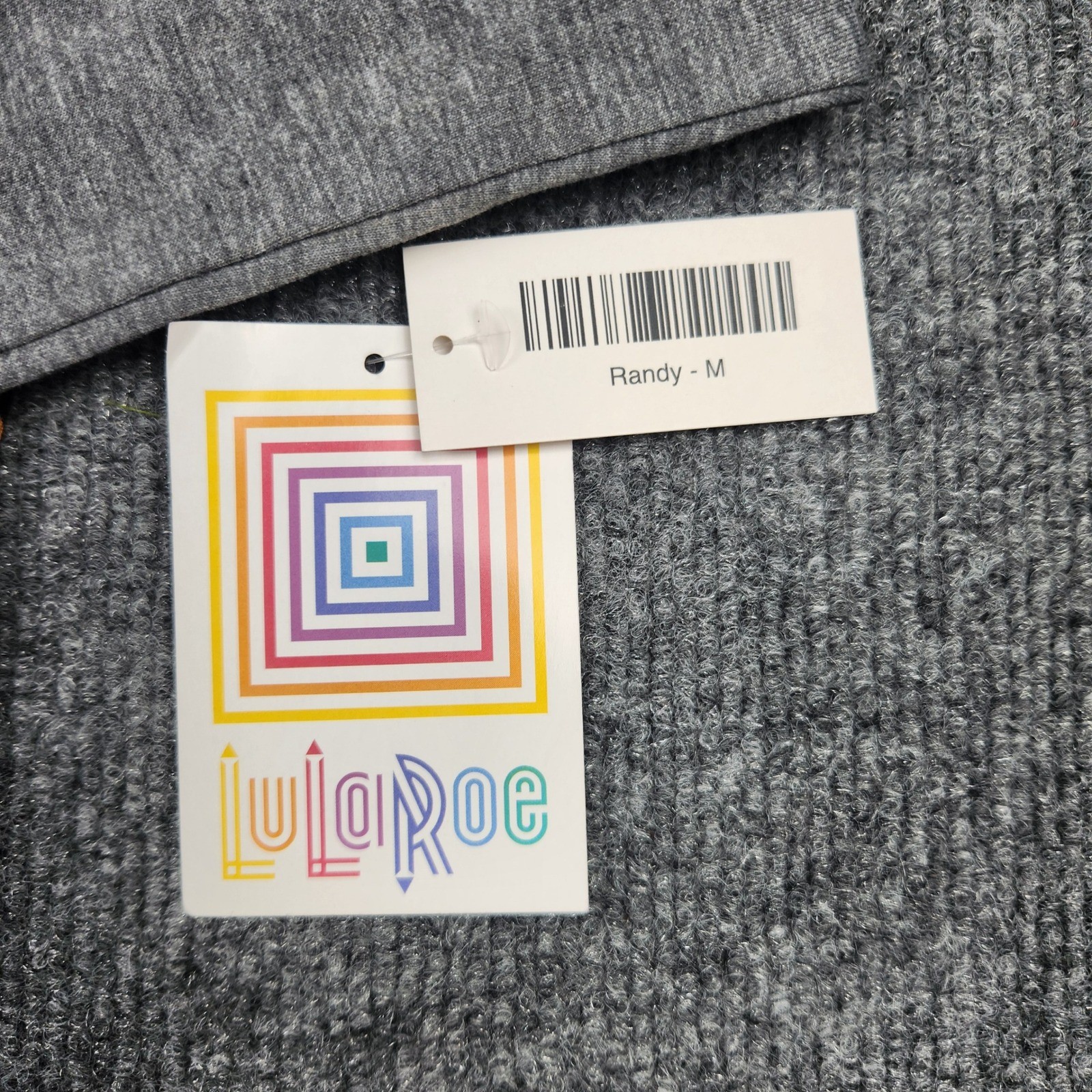 LuLaRoe Randy Baseball Tee Womens Medium NWT Chevron Zigzag Raglan Grey Blue