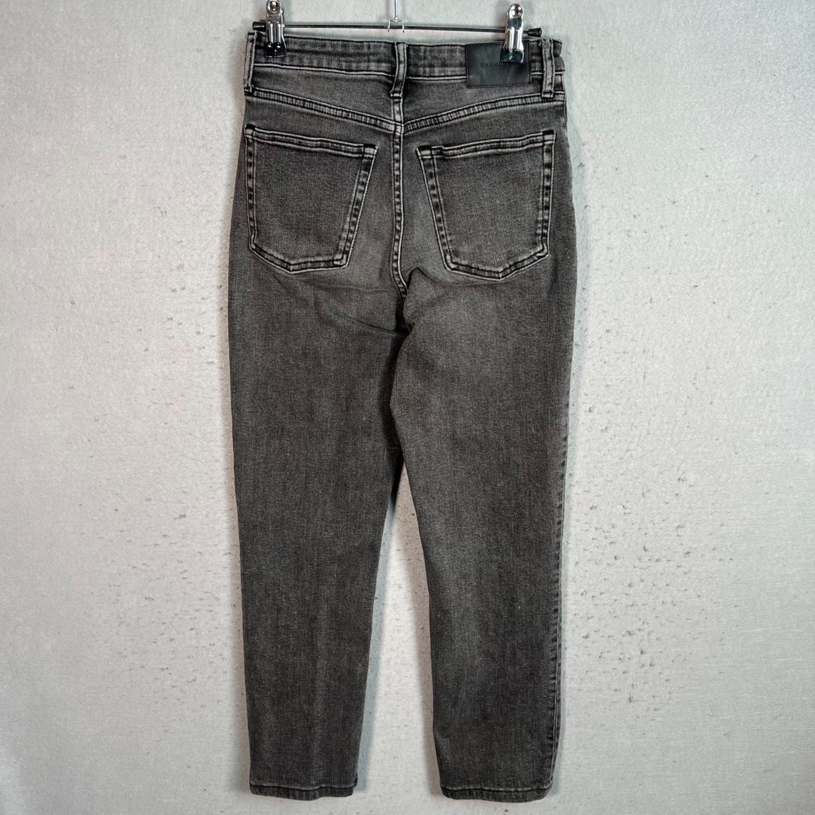 Everlane High Rise Straight Jeans Gray Size 25 Ankle Womens Denim