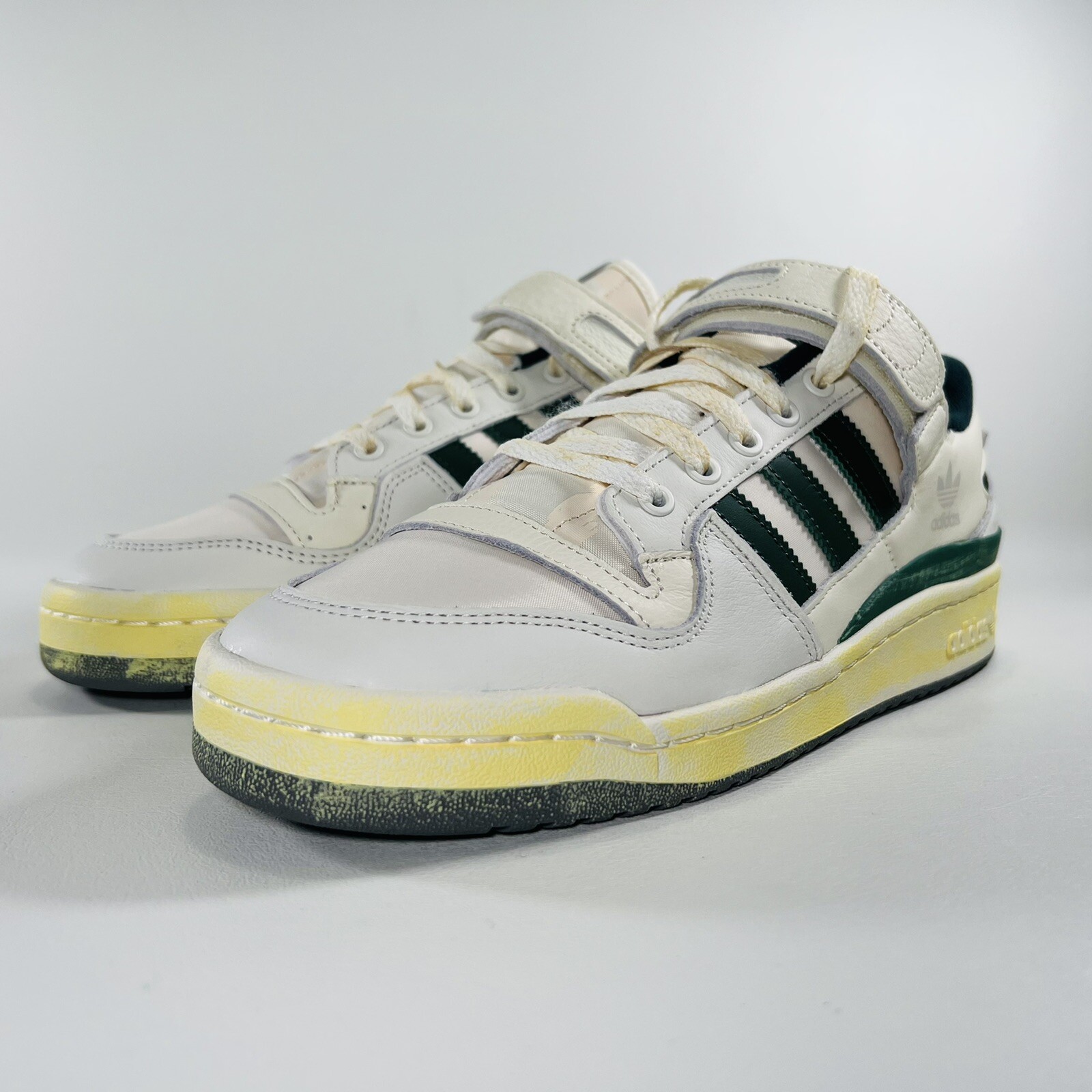 Adidas Forum 84 Low AEC Men Shoes Athletic Sneakers Off White Green Trainers New