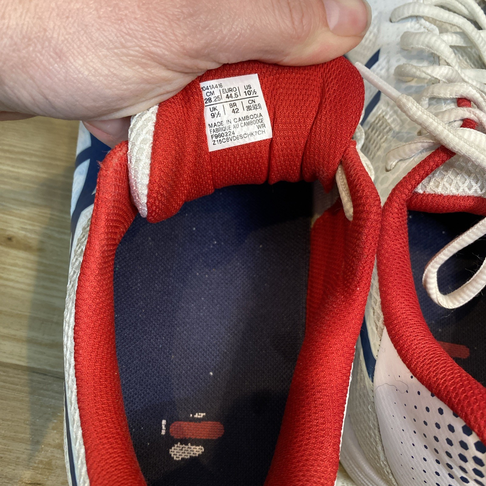 Size 10.5 – Asics Gel Game 9 Pickleball White And Night Sky