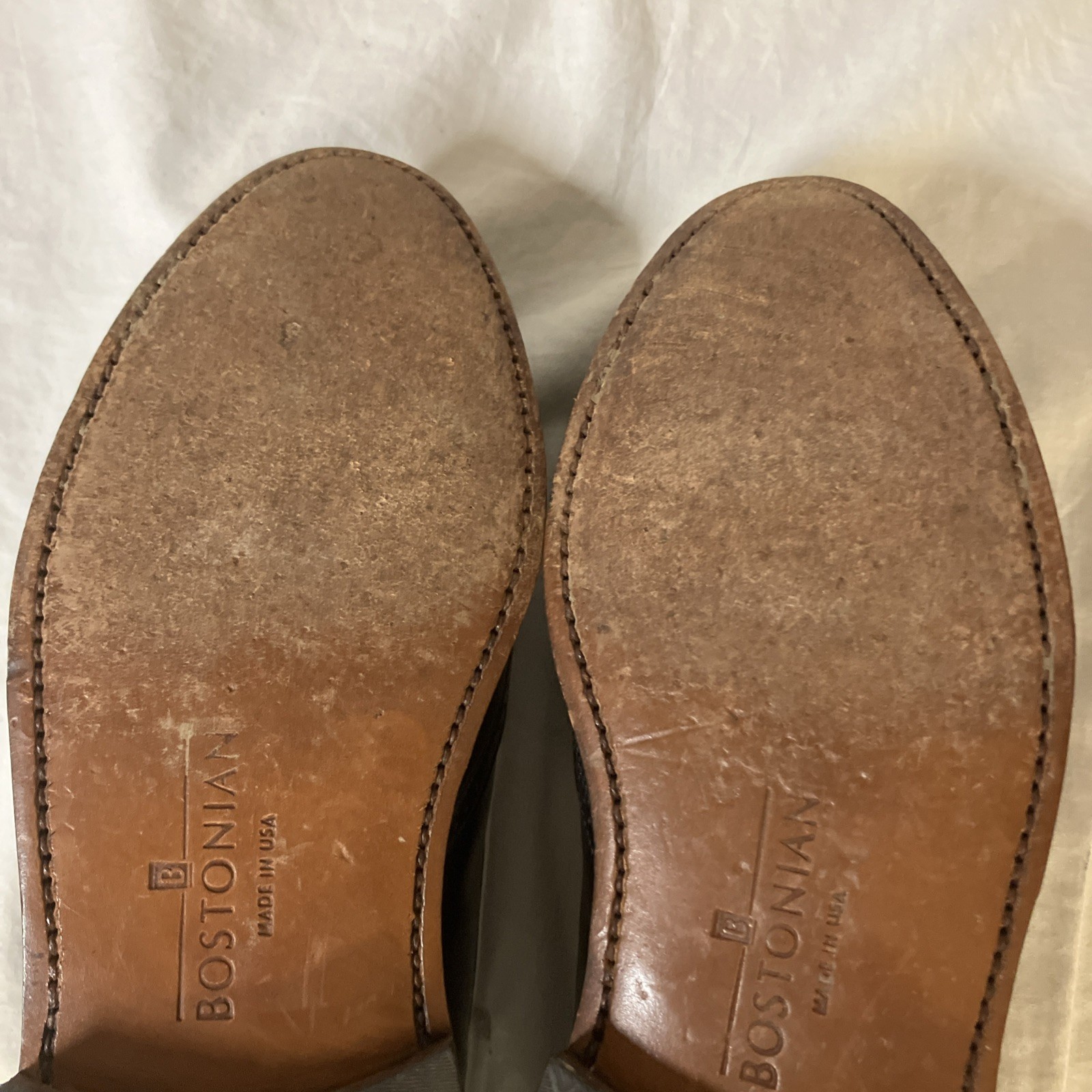 Bostonian Classics Mens Black Leather Wingtip Tassel Kitte Loafers 8 D/M USA FS