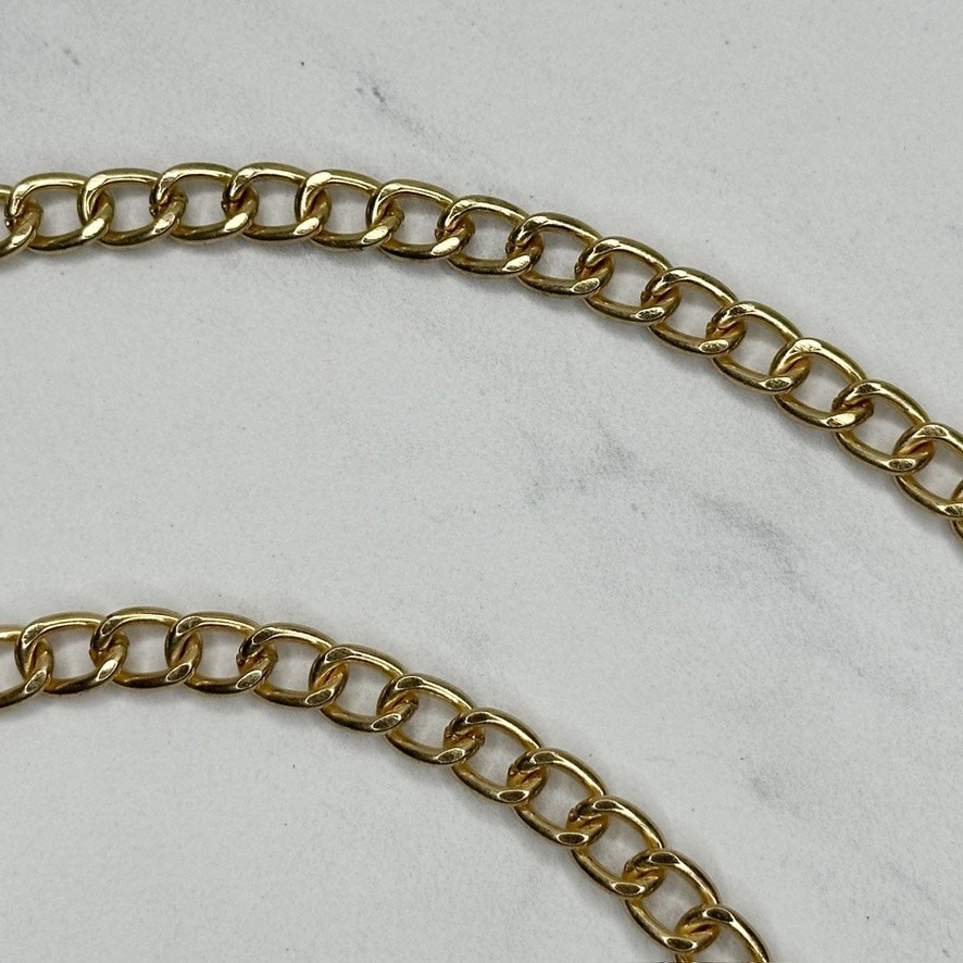 Gold Tone Chain Link Crossbody Purse Handbag Replacement Strap – 50″