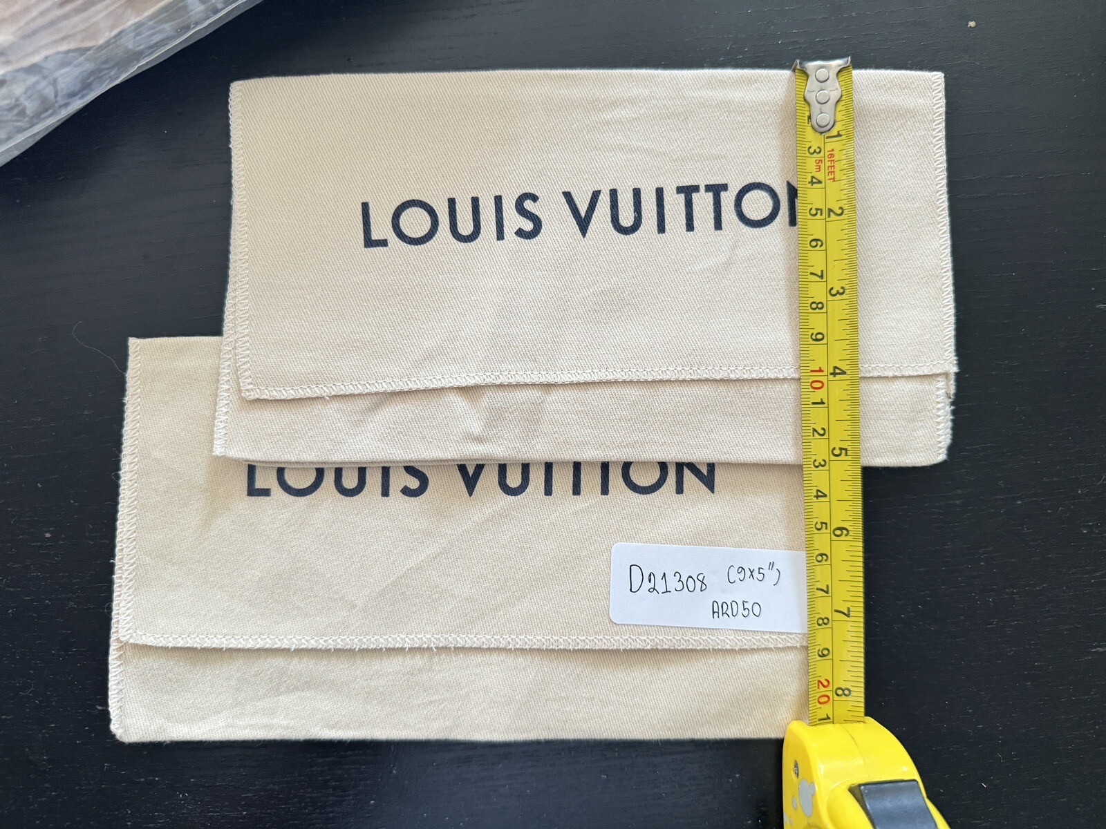Authentic Louis Vuitton Dust Bag Envelope Flap Style Size 9×5” (1Piece)