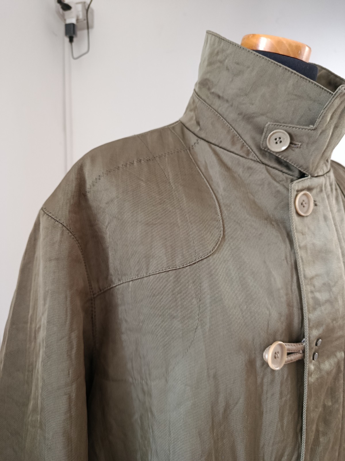 Calvin Klein Collection 2006 Italo Zucchelli Olive Technical Nylon Shell Coat 54