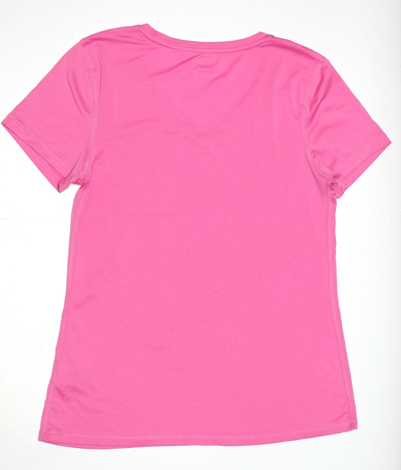 Athletic Works Womens Pink Performance Activewear V-Neck T-Shirt Size S Exercise