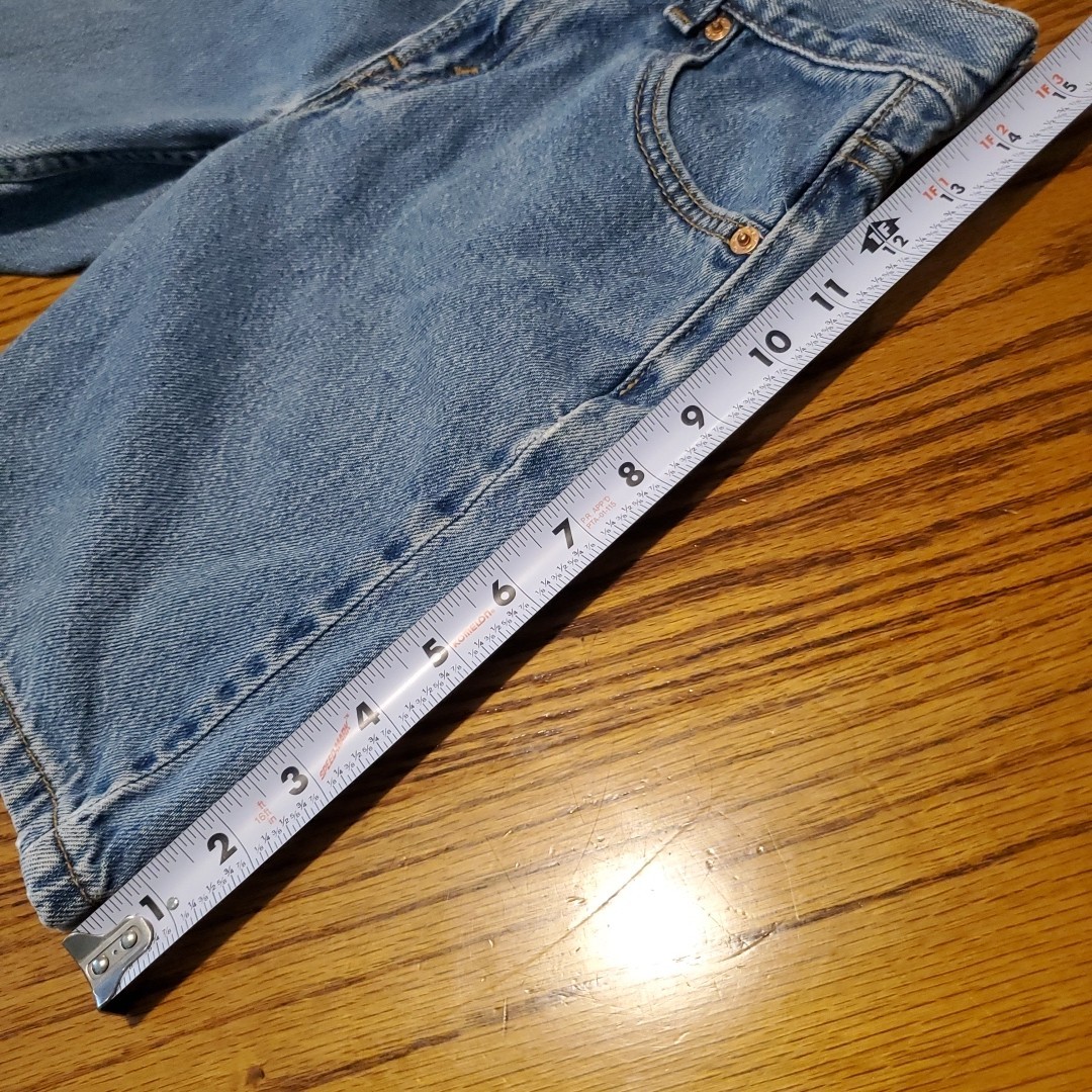 Vintage Levi’s 550 Blue Denim Jean Shorts 7X Reg Kids Red Tab Vintage