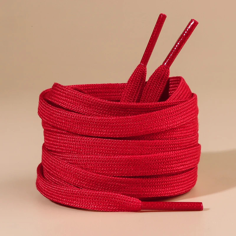 New 0.8cm Wide Flat Cotton Shoelaces Unisex, Solid Color High-Quality Shoelace S