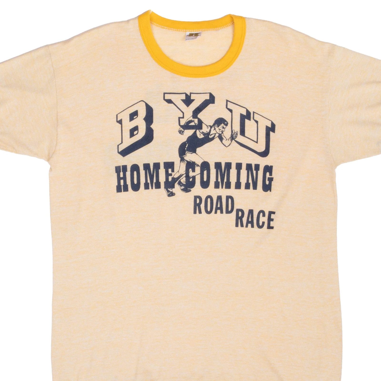 VINTAGE NCAA BYU BRIGHAM YOUNG 1970S RUSSELL TEE SHIRT MEDIUM MADE IN USA