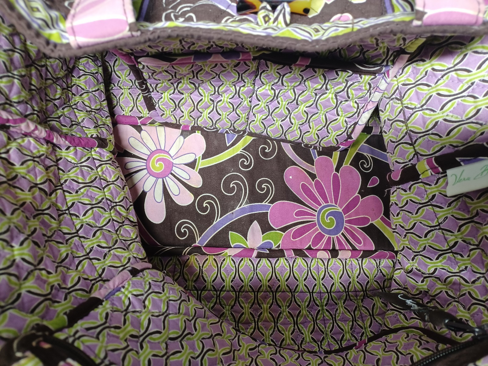 Vera Bradley Purple Punch Tote Handbag Purse