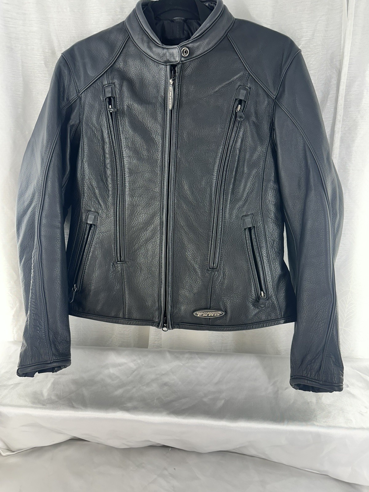 Harley-Davidson FXRG Leather Jacket Womens M Moto Biker 98520-05VW Armor