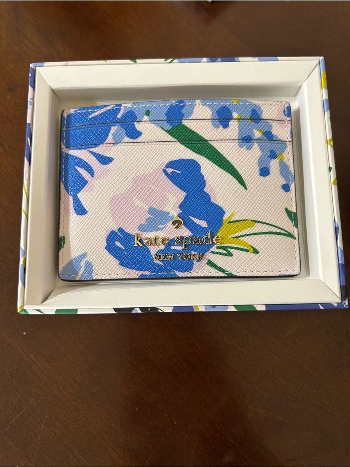 Kate Spade NIB Boxed Madison Floral Small Slim Card Holder