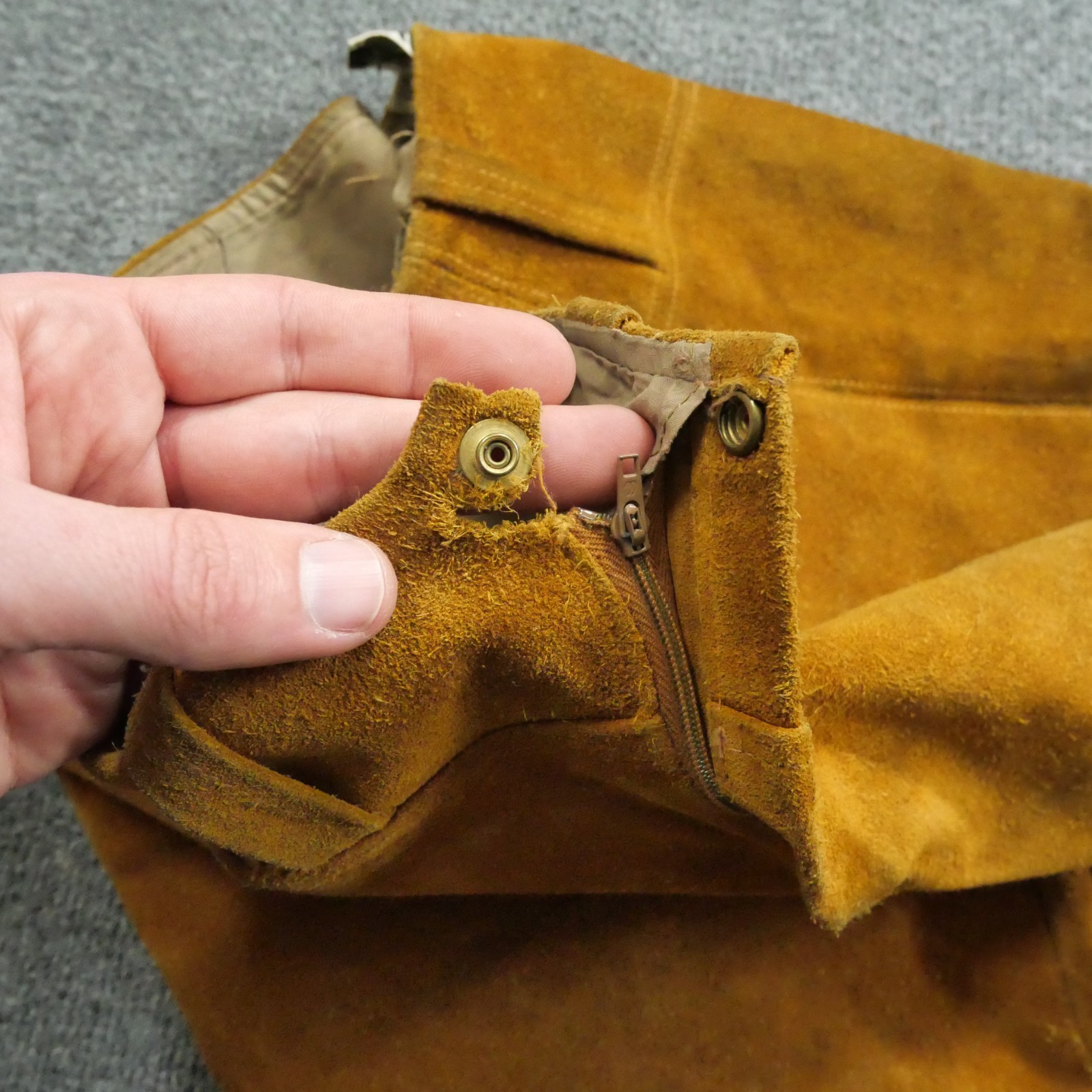 Vintage Jorgens Leather Design Pants Womens 7 8 30×30 Brown Suede Western 60s