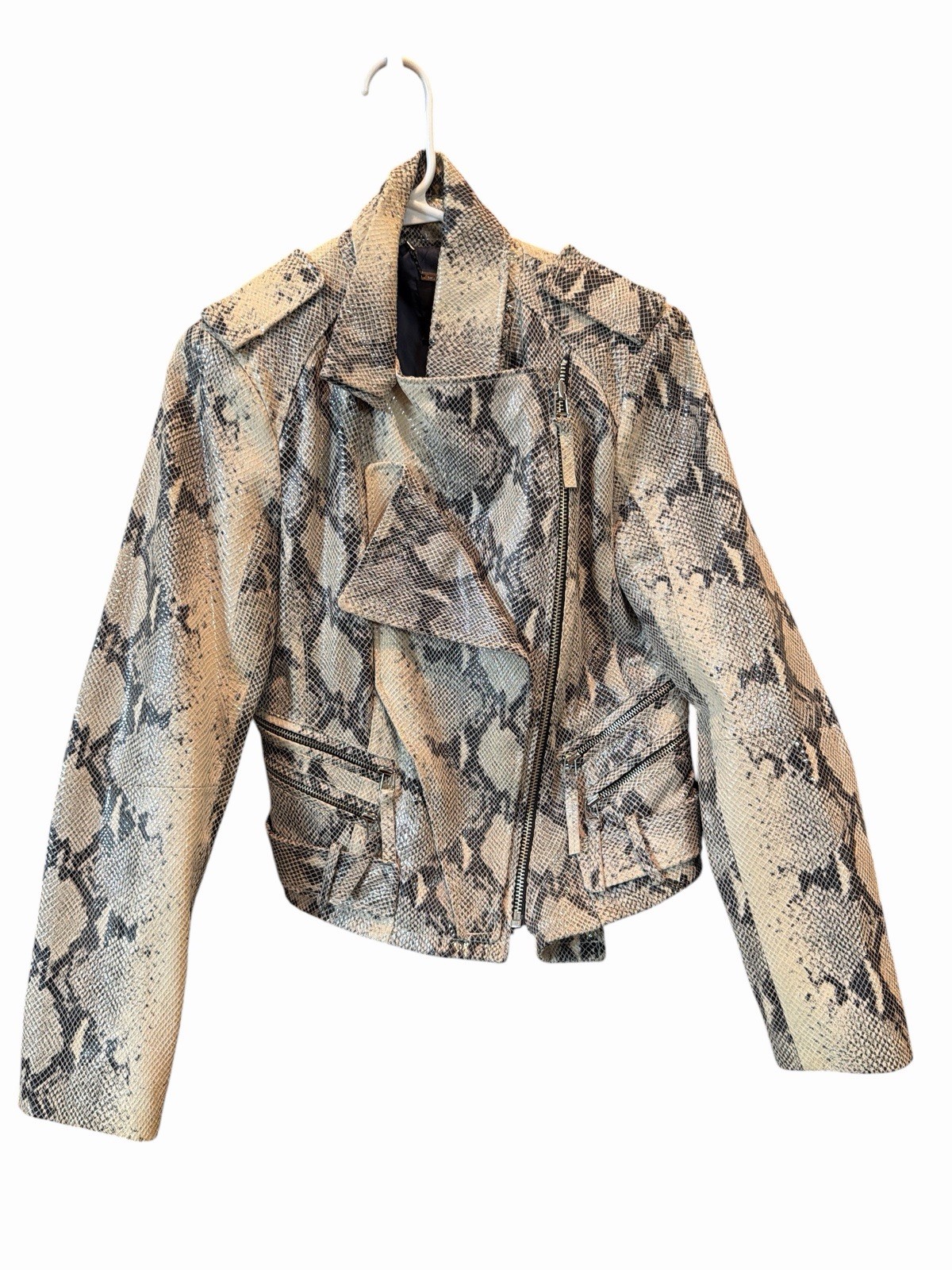 MOJO S.PHINE 2011 Faux Python Short Jacket Women Sz Large