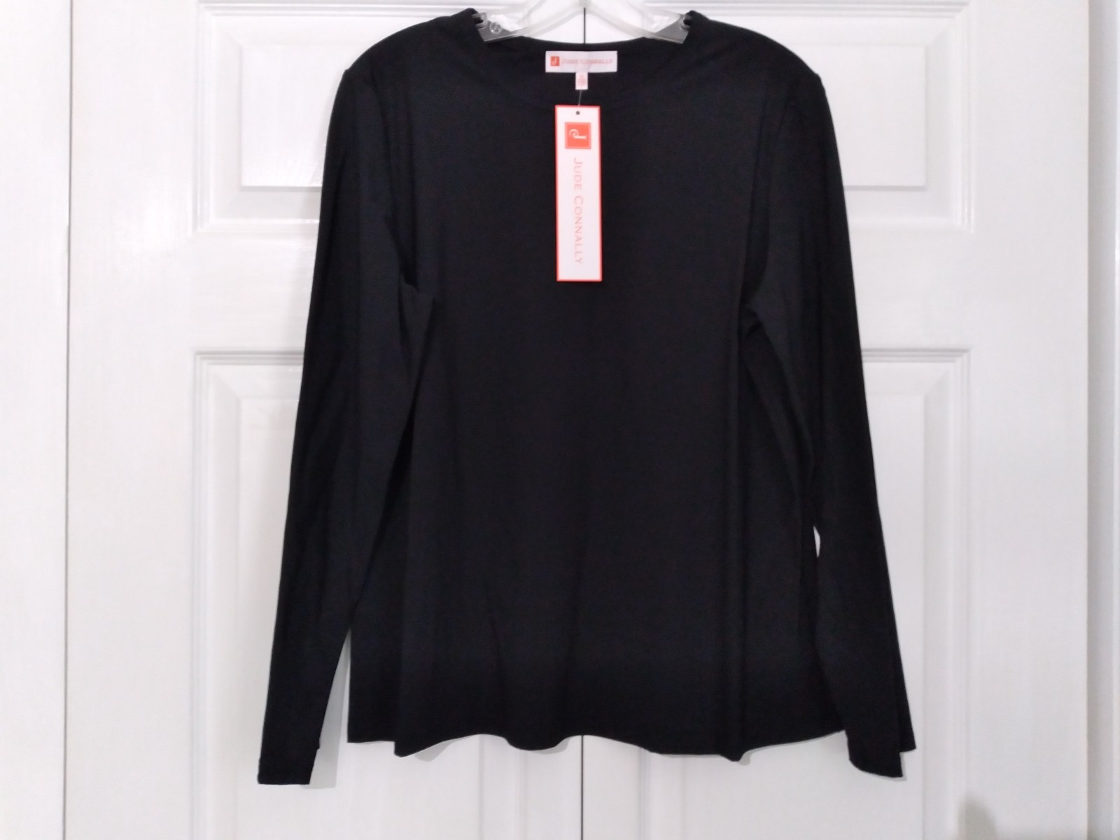 NEW Jude Connally Landon Top Lightweight Jude Cloth Black L/S Size XL $128 NWT