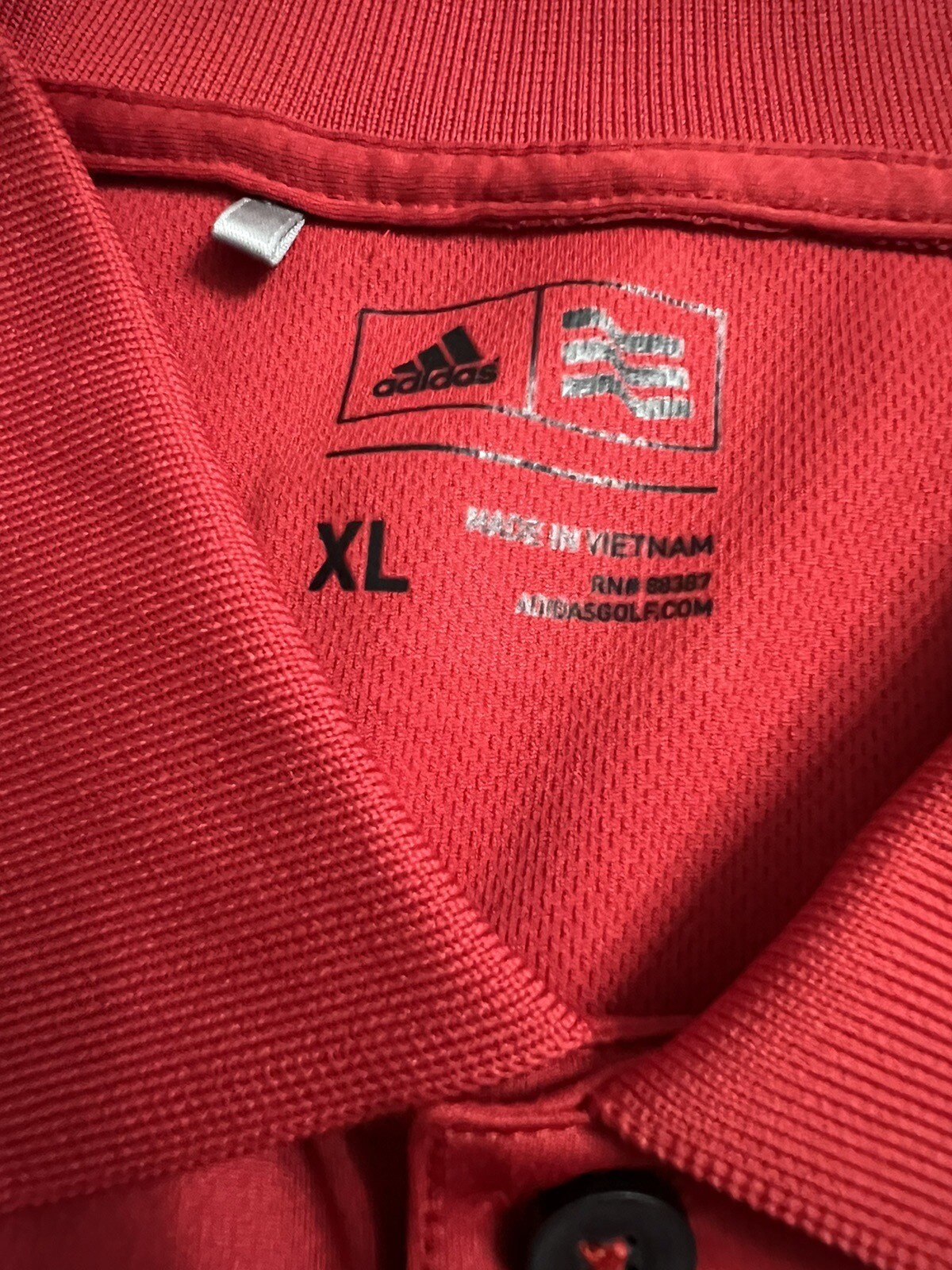 Adidas The Player’s Cup Golf Polo Shirt Mens XL Red