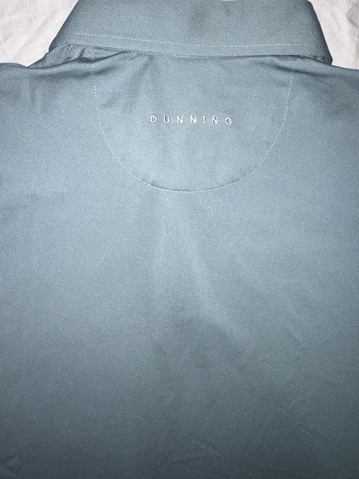 Dunning Men’s Coolmax Performance Stretch Stormy Green Polo Sz L NWT