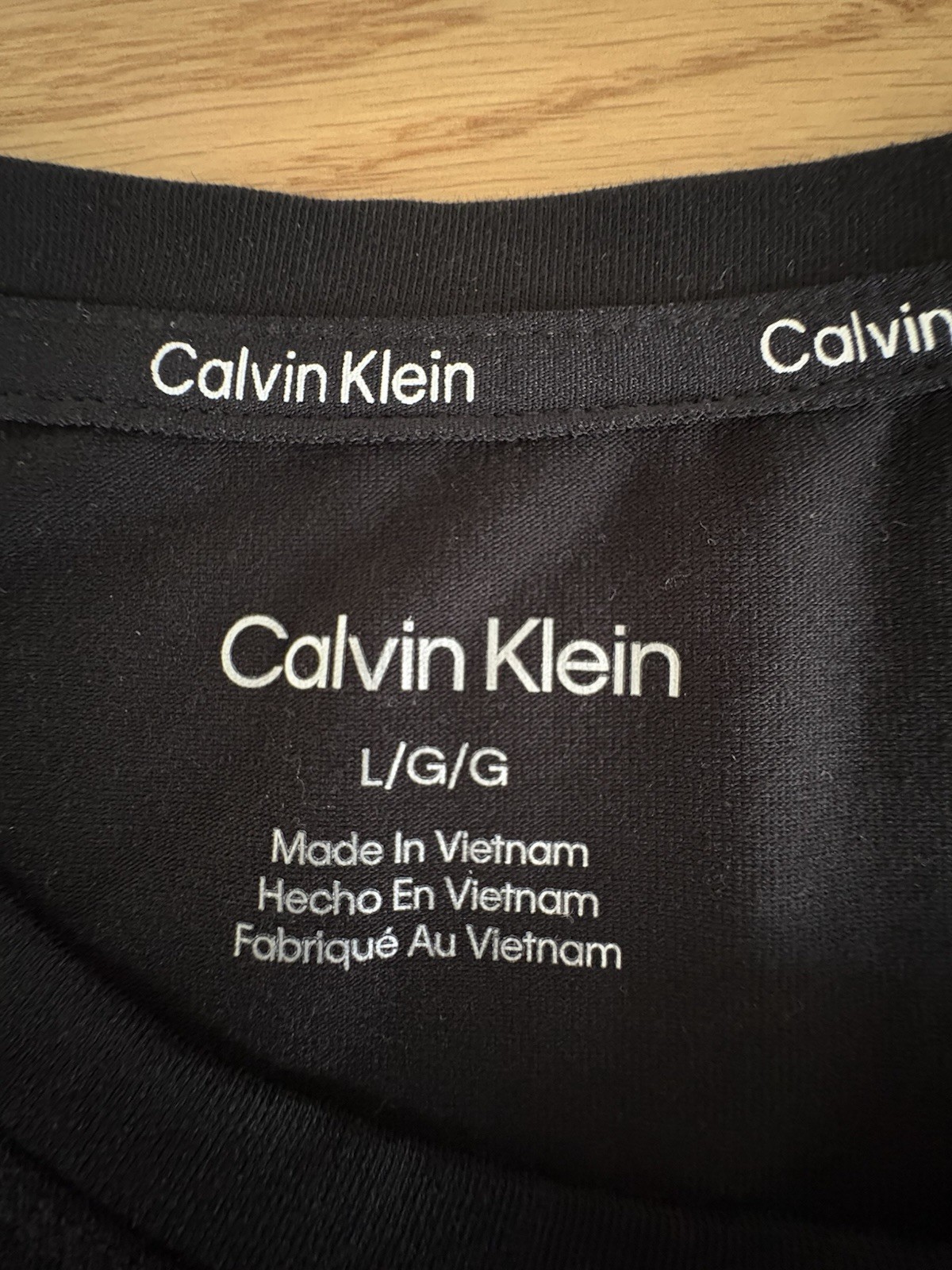 Calvin Klein T Shirt Womens Large Black Rhinestone Studded Logo Graphic Tee L