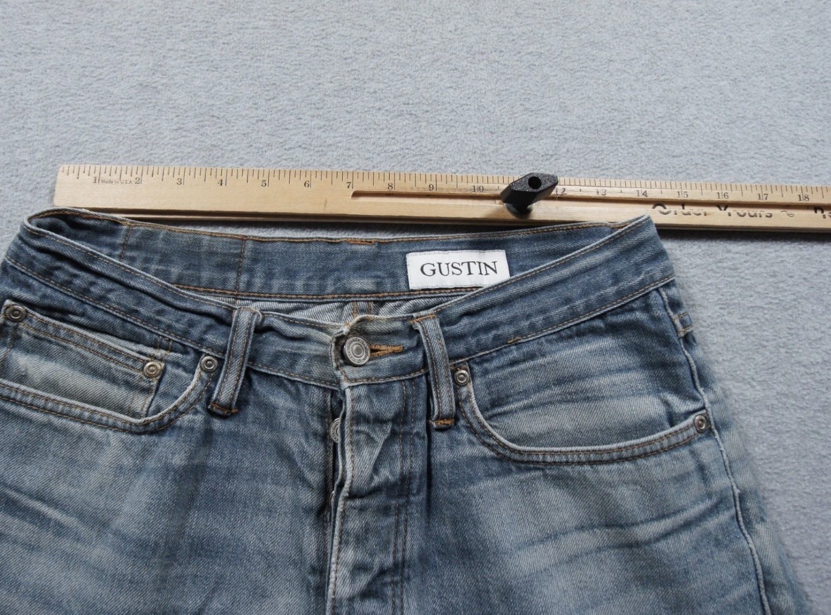 *RARE*Gustin Jeans #29 Sz. 31×32 Selvedge Straight Light Italy 11 oz fit 29×32