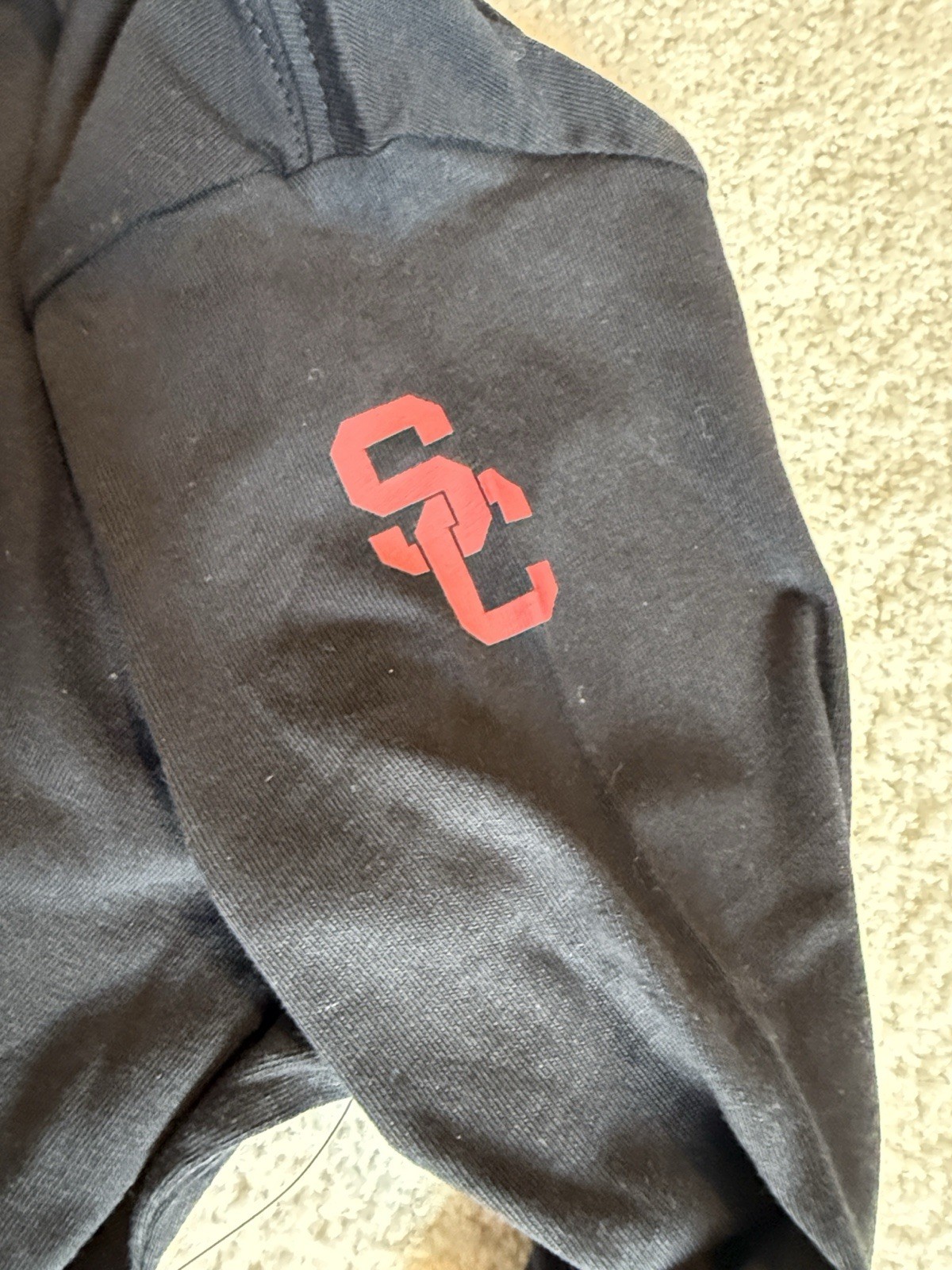 Nike USC Cropped Long Sleeve Graphic Tee Black Women’s M Loose Fit
