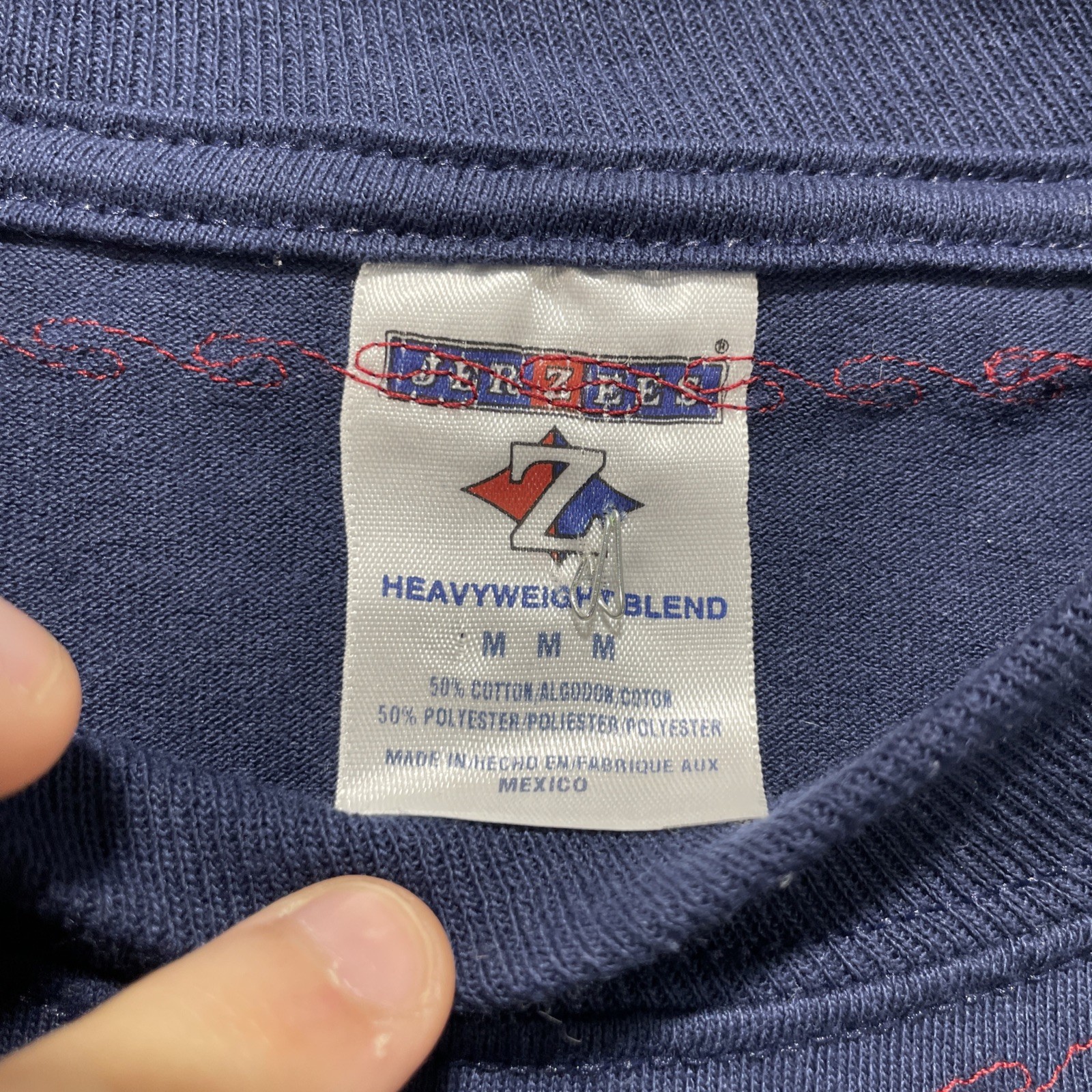 Jerzees Heavyweight Blend T-Shirt Size Medium M Navy Blue Blank Tee Unisex