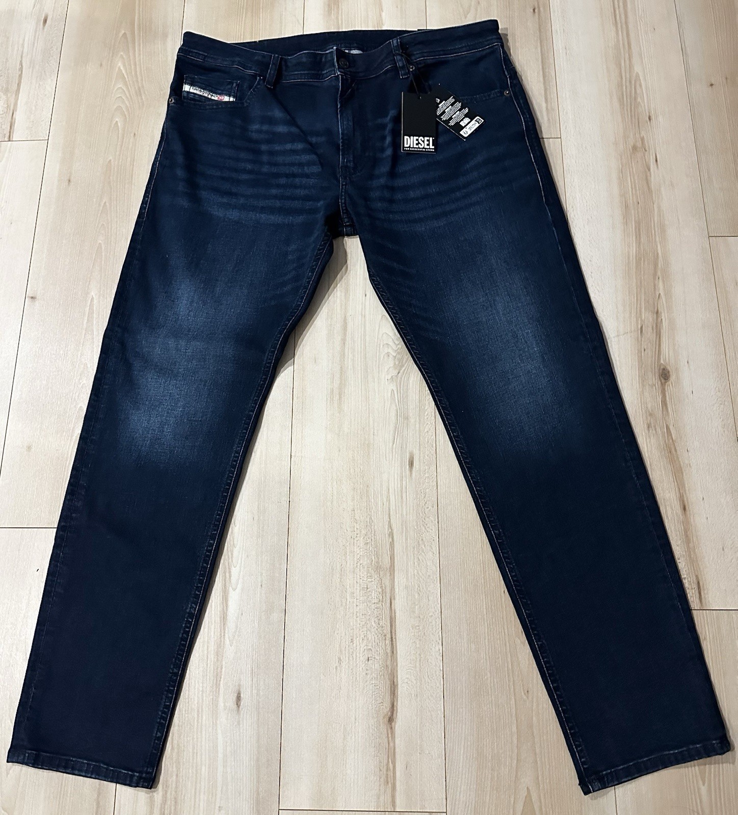 Diesel Thommer Jeans Men’s 38 x 32 Slim Dark Navy Blue RE067 Denim NEW NWT