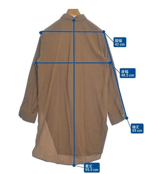 CULLNI Casual Shirts Brown 1(Approx. S) 2200662468103