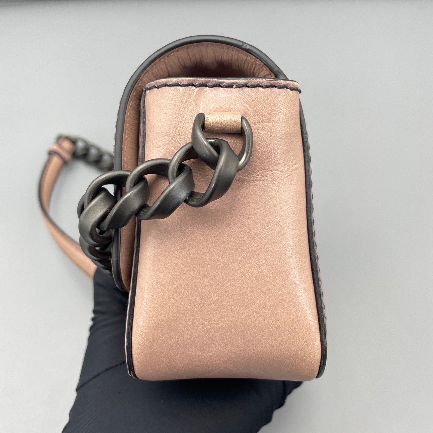 Bottega Veneta Pre-Owned Authentic Chain Bag Pink 17*11*6cm