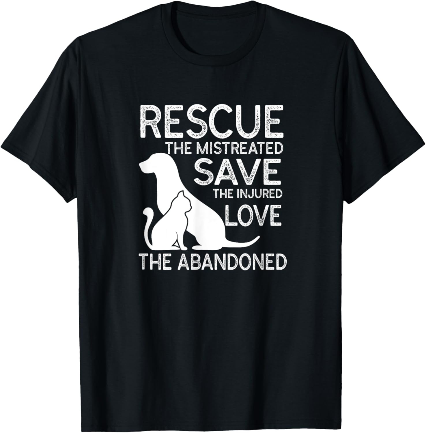 Rescue Save Love Pet Animal Vintage Volunteer T-Shirt