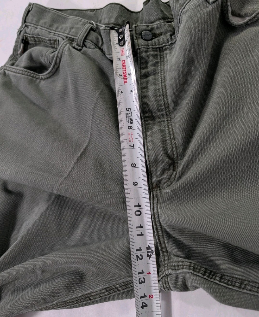 Carhartt FR Work Jeans CAT 2 Size 42×30 Green Original Fit Straight Leg Pants