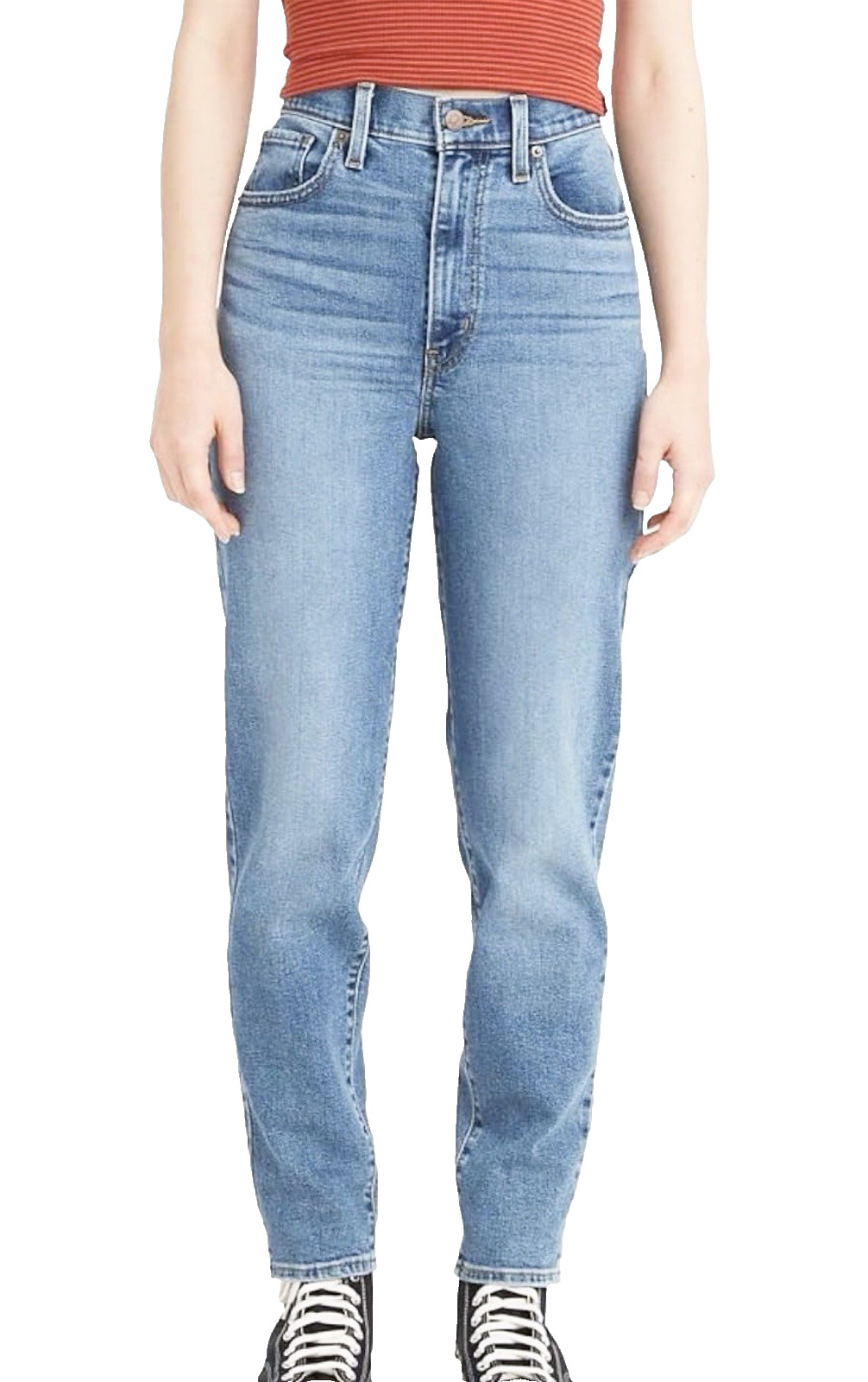 New Levis Women’s High Waisted Mom Jean Size 14/32 x 29 Light Blue