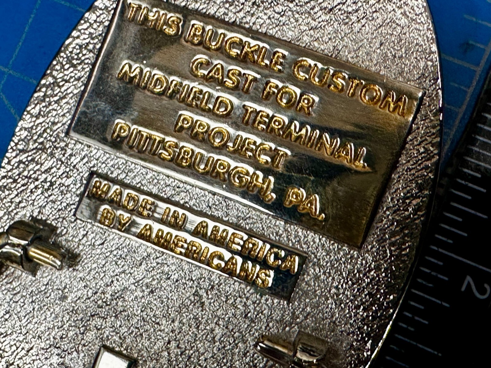 Commissioners Midfield Terminal Project Safety Award Commemorative Belt Buckle