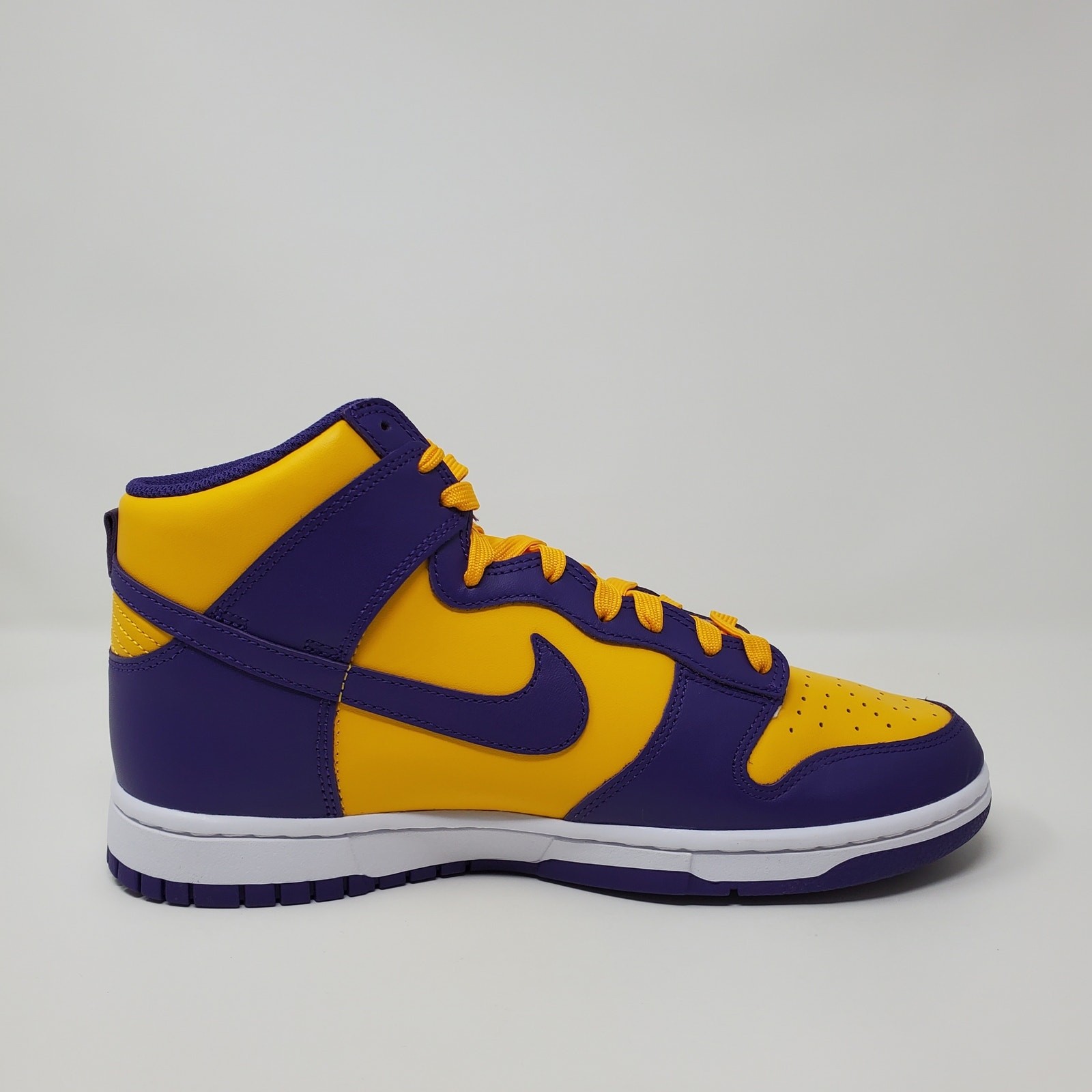 Nike Dunk High Retro Lakers DD1399-500 Yellow Purple Men’s Size 10