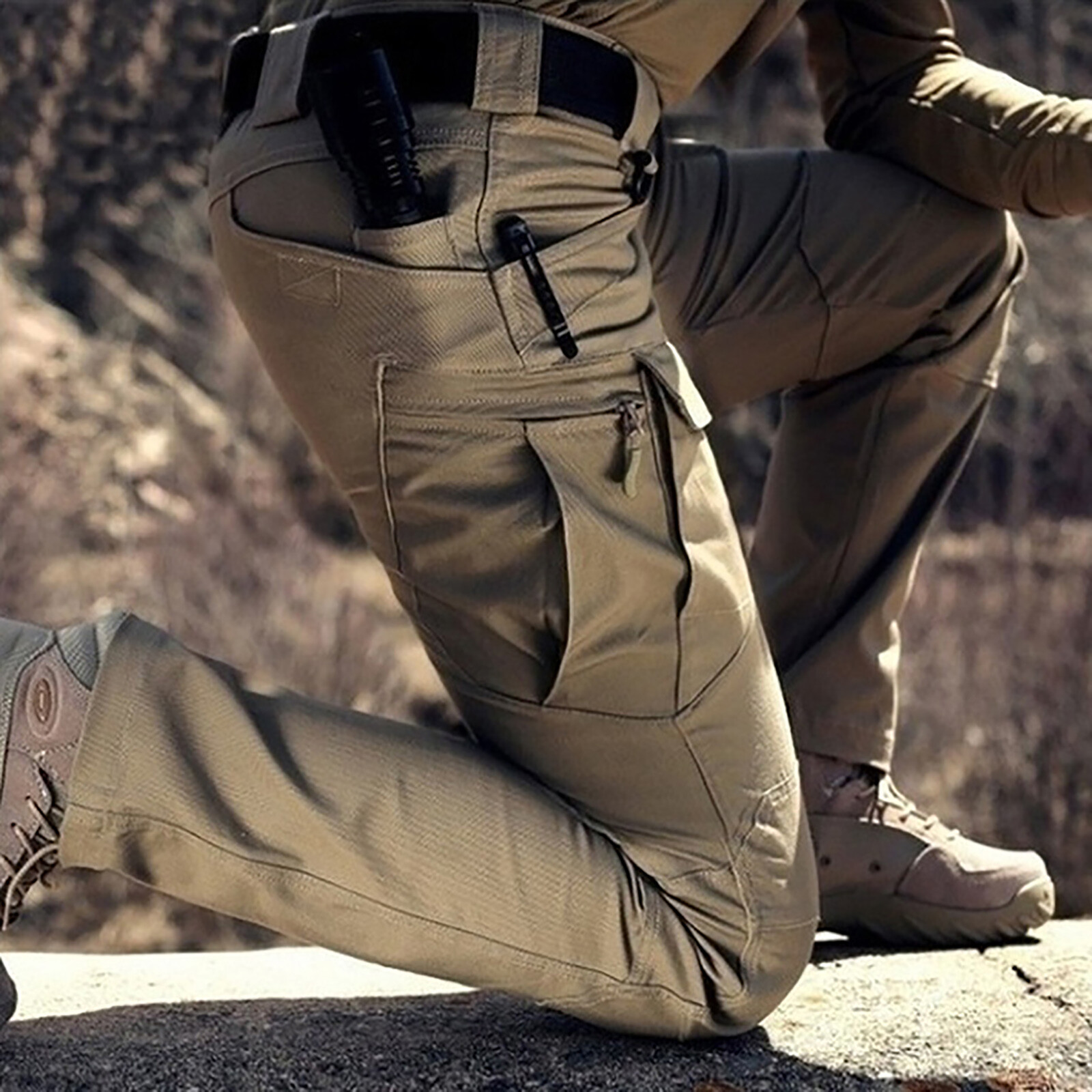 Tactical Cargo Pants for Men Waterproof Hiking Work Combat Outdoor Trousers